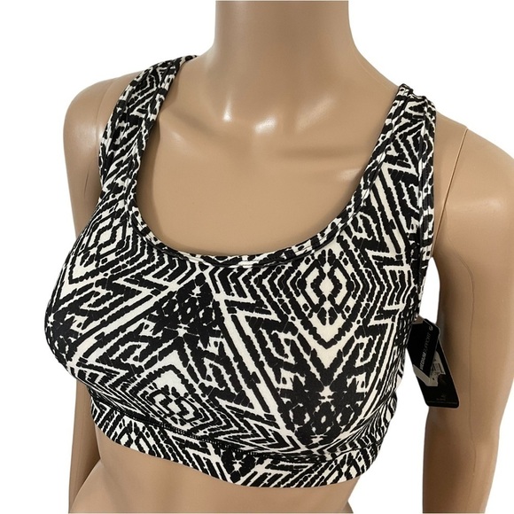 Redbox Sport Mesh Back Strappy Bra Tribal Snake Black MediumSupport Size Medium - Picture 3 of 12